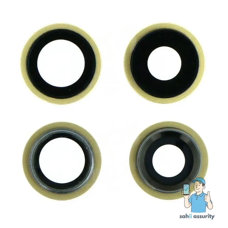 Camera Lens Glass with Frame for Apple iPhone 11 Yellow